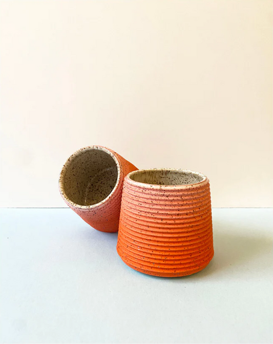 Ribbed Tumbler in Coral Fade